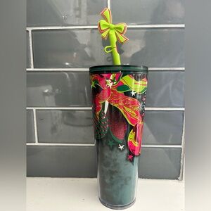 Brand new 2023 holiday Christmas 24 ounce tumbler straw cup